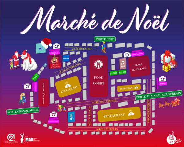 Plan Marché de Noël Paris la Défense Plan Marché de Noël Paris la Défense
