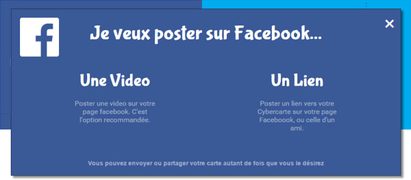 choisir de poster une carte d'anniversaire sur Facebook en tant que
vidéo choisir de poster une carte d'anniversaire sur Facebook en tant que
vidéo